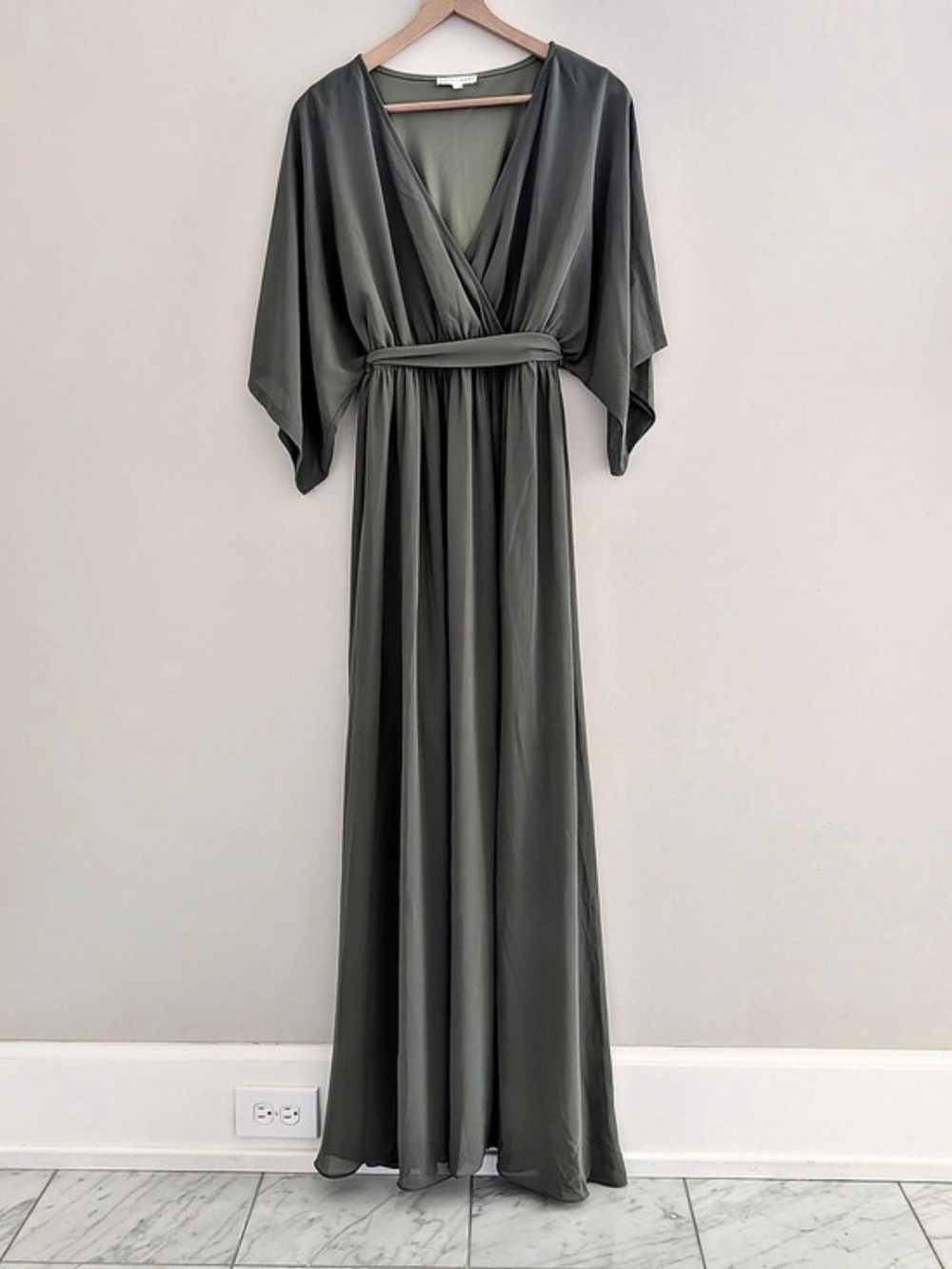 Baltic Born Kia Kimono Maxi Dress Dark Sage Size Large
